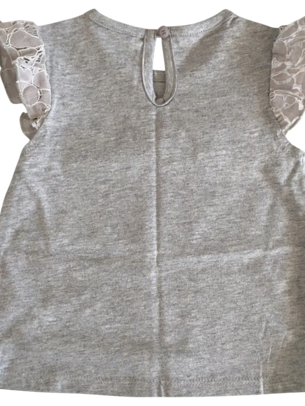 Hudson Baby Girls 2-Piece Lace Flutter Top & Shorts Set Gray/Pink Size 12M